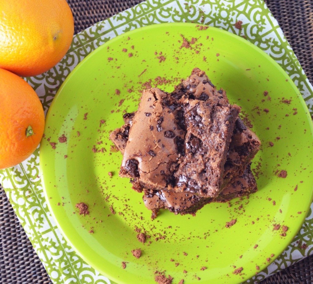 Chocolate Orange Brownies birdseye