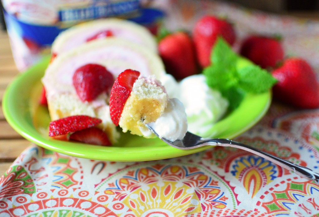 Frozen Strawberry Shortcake fork