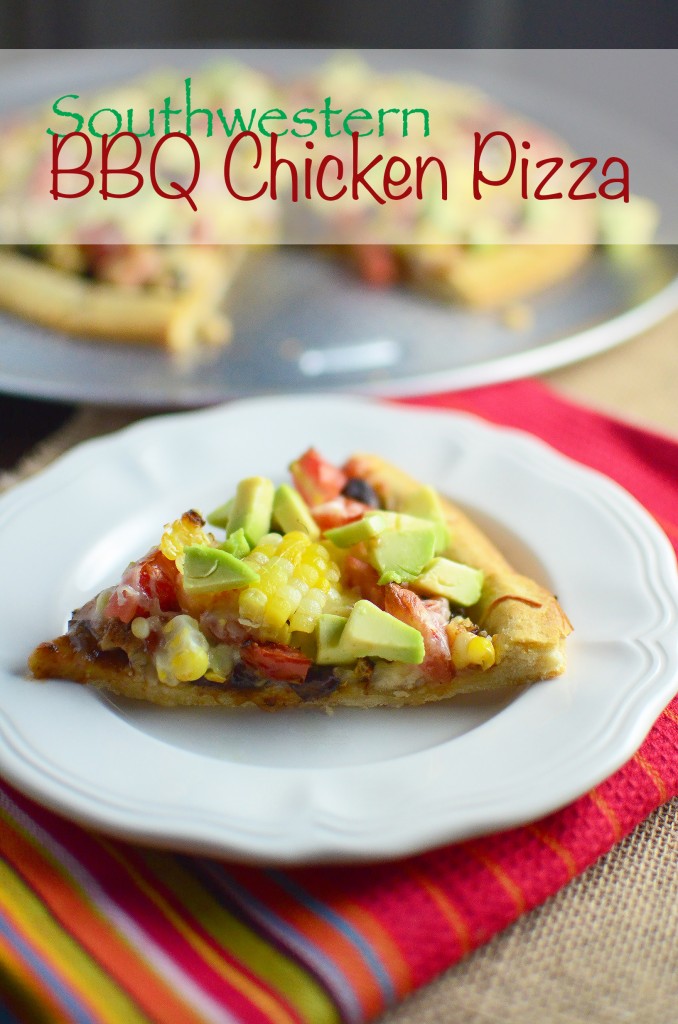 Southwestern BBQ Chicken Pizza tall text