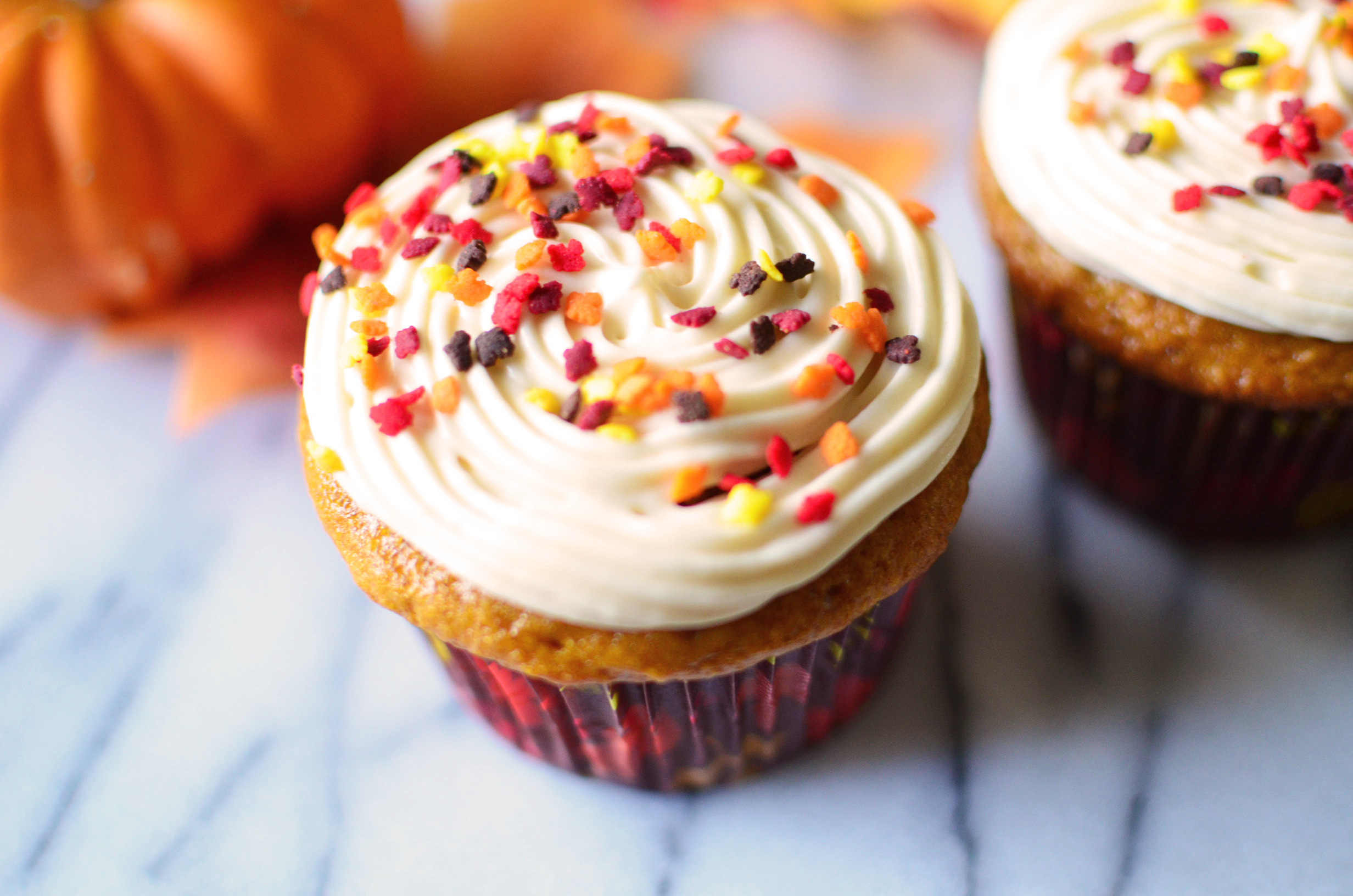 Pumpkin Spice Cupcakes with Caramel Frosting - Simple, Sweet & Savory