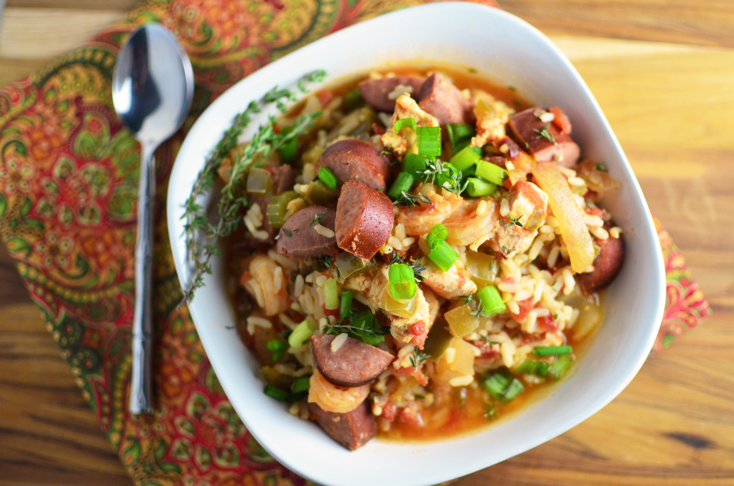 Slow Cooker Chicken Jambalaya aerial