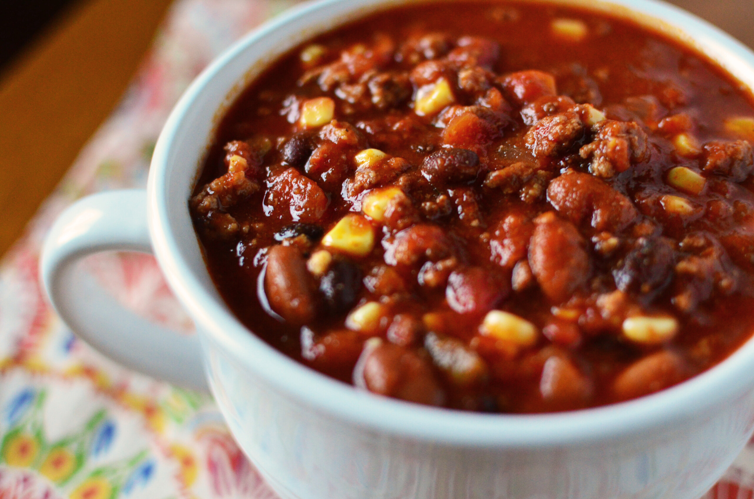 Instant Pot Beer Chili side - Simple, Sweet & Savory