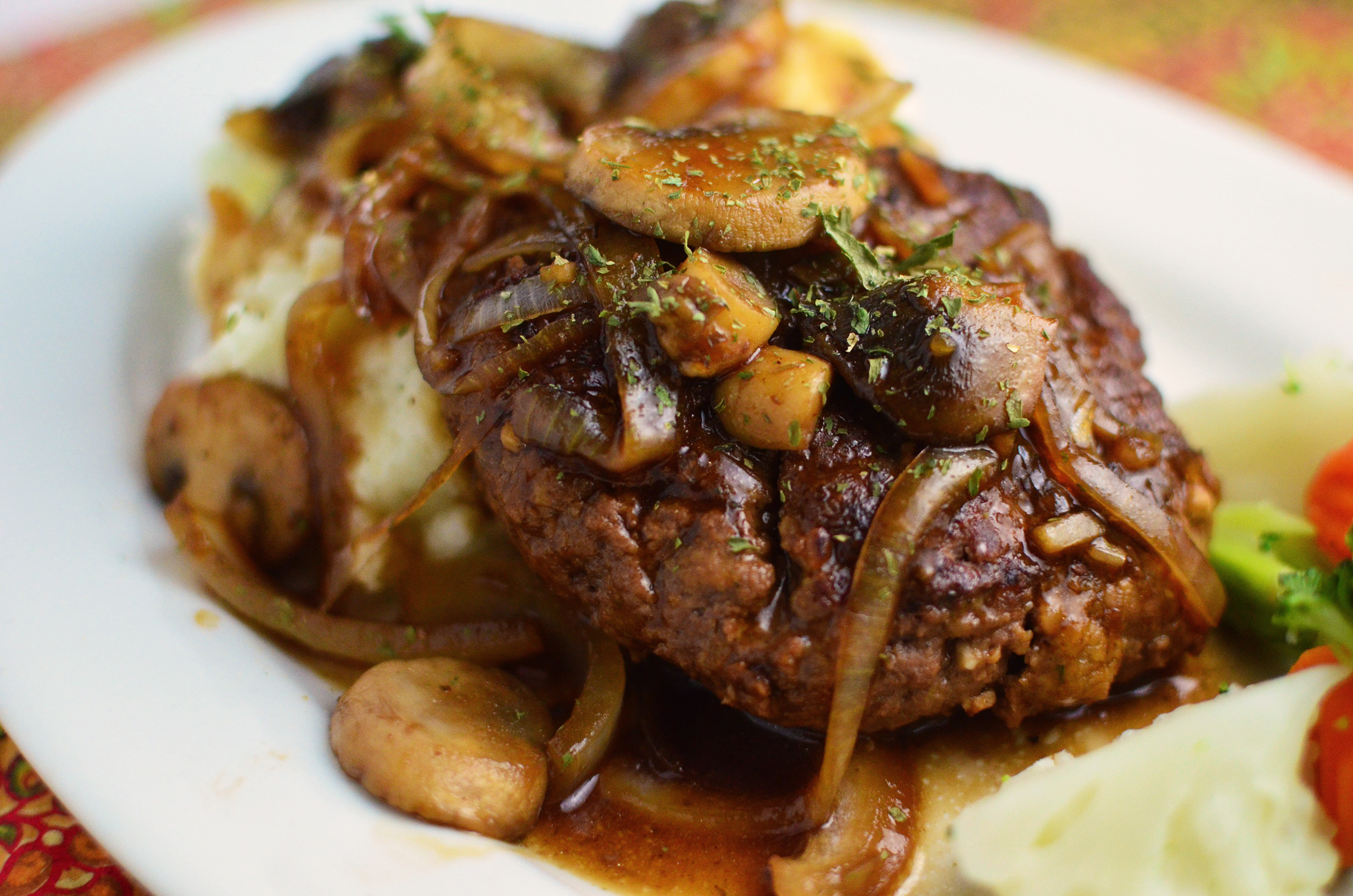 Hamburger Steak Recipe Skillet Salisbury Steak With Onion Gravy